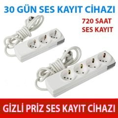 3 lü Priz Canlı Dinleme Ve Ses Kayıt Cihazı Duble 2 si Bir Arada