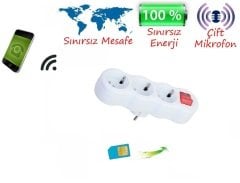 Kablosuz 3 lü Priz Ortam Ses Dinleme Cihazı