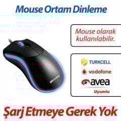 Mouse Görünümlü Ortam Ses Dinleme Cihazı Ev İşyeri Anlık Dinleme