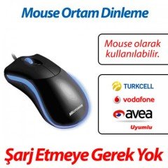 Mouse Görünümlü Ortam Ses Dinleme Cihazı Ev İşyeri Anlık Dinleme