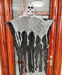 Saçaklı Ürperti Kuru Kafa Korku Hayalet Asılabilir Korkutucu Hayalet İskelet Cadılar Bayramı