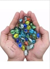 100 Adet Misket Gülle Bilye Oyuncak Eski Nostaljik Cam Hediyelik Eğitici Oyuncak