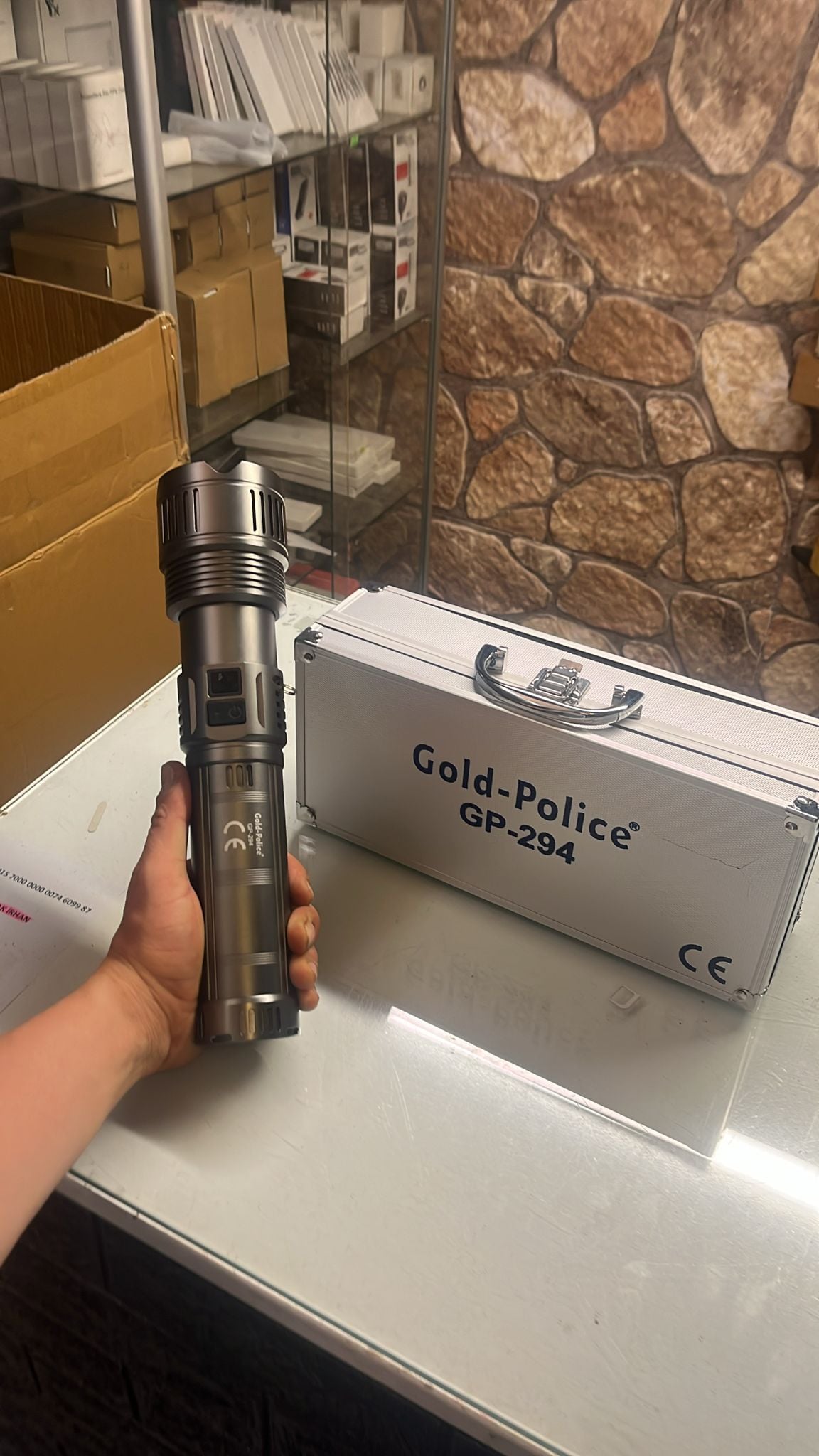 Gold Police GP 294 Büyük Boy 30.000 Lümen Modlu Efektli Kamp Feneri Balıkçı Feneri