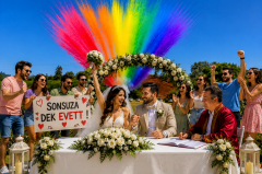 Çapraz Yelpaze Sis Duman Show Evlilk Teklifine Özel Cinsiyet Belirleme Partisine Özel Sis Bombası